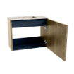 Mondiaz JOYA-DLUX Meuble de toilette 50cm - couleur Dusk - Vasque FAYE position Milieu Sans trou de robinet couleur Nata. SW1425882