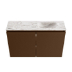 MONDIAZ TURE-DLUX meuble de toilettes 80 cm Rust. EDEN lavabo Glace position droite. Avec 1 trou de robinet. SW1103522