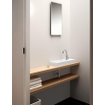 Clou Mini Wash Me fontein 56x19cm rechts zonder plug mineraalsteen Wit SW9308