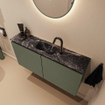MONDIAZ TURE-DLUX meuble WC 100 cm Army. Lavabo EDEN Lava position milieu. Avec 1 trou de robinet. SW1103656