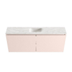 MONDIAZ TURE-DLUX Meuble toilette - 120cm - Rosee - EDEN - vasque Ostra - position centrale - sans trou de robinet SW1105037