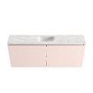 MONDIAZ TURE-DLUX Meuble WC 120 cm Rosee. Lavabo EDEN Ostra position milieu. Sans trou de robinet. SW1105037