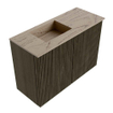 Mondiaz JOYA-DLUX 60cm toiletmeubel - kleur Shadow - Wastafel FAYE positie Links Zonder kraangat kleur Arena. SW1424790