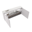 MONDIAZ TURE-DLUX meuble WC 120 cm Cale. EDEN lavabo Ostra position gauche. Sans trou de robinet. SW1104769