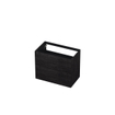 INK P2o Meuble sous-lavabo - 80x45x65cm - 2 tiroirs - push to open - avec façades rapportées droites - MFC - chêne anthracite SW207446