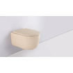 FugaFlow Eccelente Pietra Swirl Ensemble WC suspendu - 36,5x53,0cm - chasse profonde - sans rebord - abattant à fermeture douce - beige SW1469383