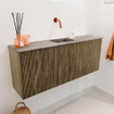 Mondiaz JOYA-DLUX 100cm meuble de salle de bains - couleur Dusk - Vasque FAYE position Milieu Sans trou de robinet couleur Oza. SW1425989