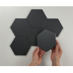 Terravito Bereno carreau mural et de sol - 15x17cm - 9mm - Hexagone - Noir mat SW476707