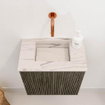 Mondiaz JOYA-DLUX 40cm toiletmeubel - kleur Shadow - Wastafel FAYE positie Midden Zonder kraangat kleur Nata. SW1424931