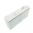 MONDIAZ TURE-DLUX 100cm toiletmeubel Greey. EDEN wastafel Frappe positie rechts. Met 1 kraangat. SW1102810