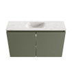 MONDIAZ TURE-DLUX Meuble WC 80 cm Army. Lavabo EDEN Ostra position milieu. Avec 1 trou de robinet. SW1104705