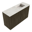 Mondiaz JOYA-DLUX 70cm toiletmeubel - kleur Shadow - Wastafel FAYE positie Rechts Zonder kraangat kleur Ostra. SW1422984