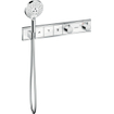 Hansgrohe RainSelect afbouwdeel voor inbouw douchekraan thermostatisch voor 3 functies met handdouchehouder 52.7x90cm zwart/chroom SW157089