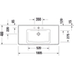 Duravit D-Neo lavabo 100.5x48x17cm 1 trou de robinet rectangulaire Céramique Blanc SW640538
