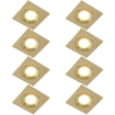 QAZQA Xena inbouwspot - set van 8 - 8x8cm - IP44 - vierkant - goud SW1209726