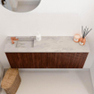 Mondiaz JOYA-DLUX 100cm meuble de salle de bains - couleur Ruby - Vasque FAYE position Gauche 1 trou de robinet couleur Glace. SW1423554