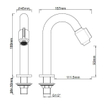 Wiesbaden Caral Victoria fonteinkraan 1/2'' geborsteld messing PVD SHOWROOMMODEL SHOW25996