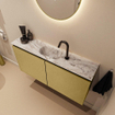 MONDIAZ TURE-DLUX Meuble toilette - 100cm - Oro - EDEN - vasque Glace - position centrale - 1 trou de robinet SW1103414