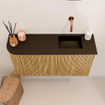 Mondiaz JOYA 81.6cm toiletmeubel - ronding links kleur Oak - Wastafel FAYE positie Rechts Zonder kraangat kleur Urban. SW1421231