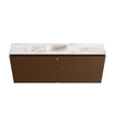 MONDIAZ TURE-DLUX Meuble toilette - 120cm - Rust - EDEN - vasque Frappe - position centrale - sans trou de robinet SW1102991