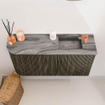 Mondiaz JOYA-DLUX 81.6cm toiletmeubel - ronding links kleur Shadow - Wastafel FAYE positie Rechts 1 kraangat kleur Sombra. SW1425220
