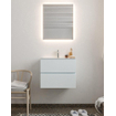 Mondiaz VICA ensemble de meuble de salle de bain - 60cm - meuble sous-vasque argile - 2 tiroirs - lavabo nuage milieu - 1 trou de robinet - miroir LED - version XL 60cm de haut SW1097926