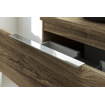 Thebalux type meuble 120x45x50cm 1x niche en saillie poignée chromée 1 tiroir à fermeture douce poignée standard mdf/aggloméré/métal bois carbone SW768661
