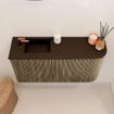 Mondiaz JOYA 81.6cm meuble de salle de bains - arrondi droit couleur Dusk - Vasque FAYE position Gauche 1 trou de robinet couleur Urban. SW1421679
