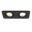 QAZQA Alberto Ensemble de spots encastrés - 2 spots - 11x17,5cm - lampe LED claire incluse - IP44 - Rectangulaire - Noir SW1477241