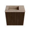 Mondiaz JOYA-DLUX Meuble de toilette 40cm - couleur Walnut - Lavabo FAYE position Gauche 1 trou de robinet couleur Saba SW1424620