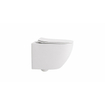 QeramiQ Dely Swirl Compact Ensemble WC suspendu - chasse profonde - rimless - abattant slim - blanc mat SW1480049