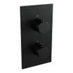 Brauer Black Edition Regendoucheset inbouw - hoofddouche 20cm - Gladde knop - handdouche staaf 1 stand - mat zwart SW538430
