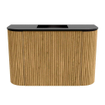 Mondiaz JOYA 63.2cm toiletmeubel - ronding links en rechts kleur Oak - Wastafel FAYE positie Midden Zonder kraangat kleur Urban. SW1421247