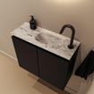 MONDIAZ TURE-DLUX Meuble toilette - 60cm - Urban - EDEN - vasque Glace - position droite - 1 trou de robinet SW1103137