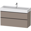 Duravit D-neo Meuble sous vasque 118.4x44.2x62.5cm 2 tiroirs Basalte mat SW641164