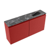 MONDIAZ TURE-DLUX Meuble de WC 100 cm Fire. Lavabo EDEN Lava position droite. Avec 1 trou de robinet. SW1103813