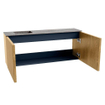 Mondiaz JOYA-DLUX 100cm toiletmeubel - kleur Oak - Wastafel FAYE positie Links Zonder kraangat kleur Oza. SW1424135