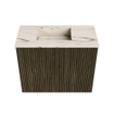 Mondiaz JOYA-DLUX 50cm toiletmeubel - kleur Shadow - Wastafel FAYE positie Links 1 kraangat kleur Nata. SW1424945