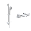 GROHE Vitalio Joy HandDoucheset - 60cm glijstang - ronde handdouche - 3 straalsoorten - thermostaatkraan - chroom SW1576559