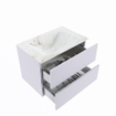 MONDIAZ VICA-DLUX Ensemble meuble de salle de bains - 70cm - meuble sous-vasque cale - 2 tiroirs - lavabo encastré cloud central - 1 trou de robinet - version haute 60cm - frape SW1088996