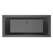 Xenz Society Duobad - 175x80x53 - afvoer Midden - acryl - ebony SW103094
