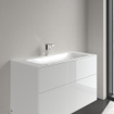 Villeroy & Boch Finion lavabo à poser sur meuble - 1 trou de robinetterie 100x50cm - ceramic+ sans trop-plein blanc SW106528