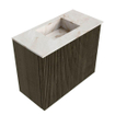 Mondiaz JOYA-DLUX 50cm meuble de toilette - couleur Shadow - Vasque FAYE position Milieu Sans trou de robinet couleur Frappe. SW1422665