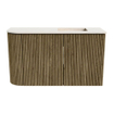 Mondiaz JOYA-DLUX Meuble de toilette 71,6cm - arrondi gauche couleur Dusk - Vasque FAYE position Droite Sans trou de robinet couleur Meli. SW1425844