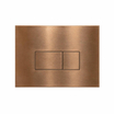 QeramiQ Dely Swirl Toiletset - inbouwreservoir Qeramiq Flush - slim zitting - metaal koperen bedieningsplaat - rechthoekige knoppen - beige SW1578369