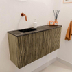 Mondiaz JOYA-DLUX Meuble de salle de bains 91,6cm - arrondi droit couleur Dusk - Vasque FAYE position Gauche Sans trou de robinet couleur Lava SW1423262