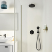 Grohe Precision showerset compleet met handdouche ø11cm 2 straalsoorten en hoofddouche ø25cm mat zwart SW1126466