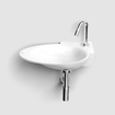 Clou First vasque de lave-mains 38,8x24,6cm trou de robinetterie à droite pierre minérale Blanc SW9272