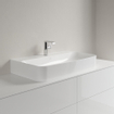 Villeroy & Boch Finion lavabo - dessous meulé 1 trou de robinet 80x47cm - ceramic+ avec trop-plein dissimulé blanc SW106488