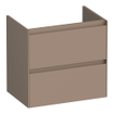 BRAUER Inspire wastafelonderkast ondiep 60 2 softclose lades - greeploos - 1 sifon uitsparing - mat mokka SW1200771